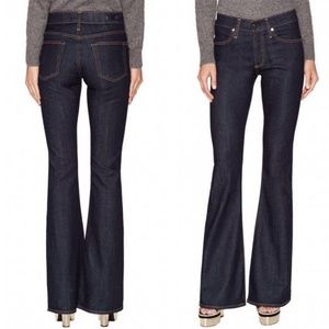 AG Adriano Goldschmied Farrah 70's Bell Bottom Jeans Dark Rinse Wash Denim SZ 29